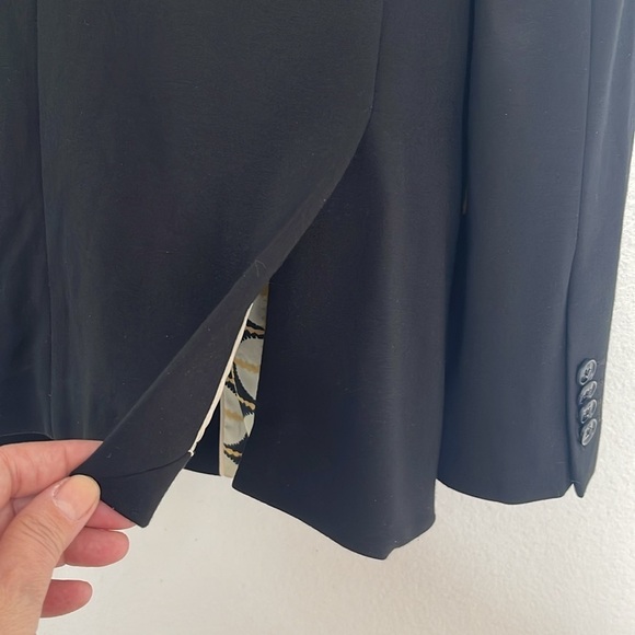 Scotch & Soda Black Stretch Unlined Casual Double Vent Blazer Size Large - Picture 9 of 10